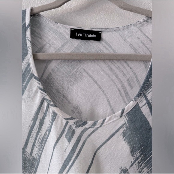 Eva Tralala Lagenlook 100% linen short length Dress with pockets Size Small - Picture 3 of 9